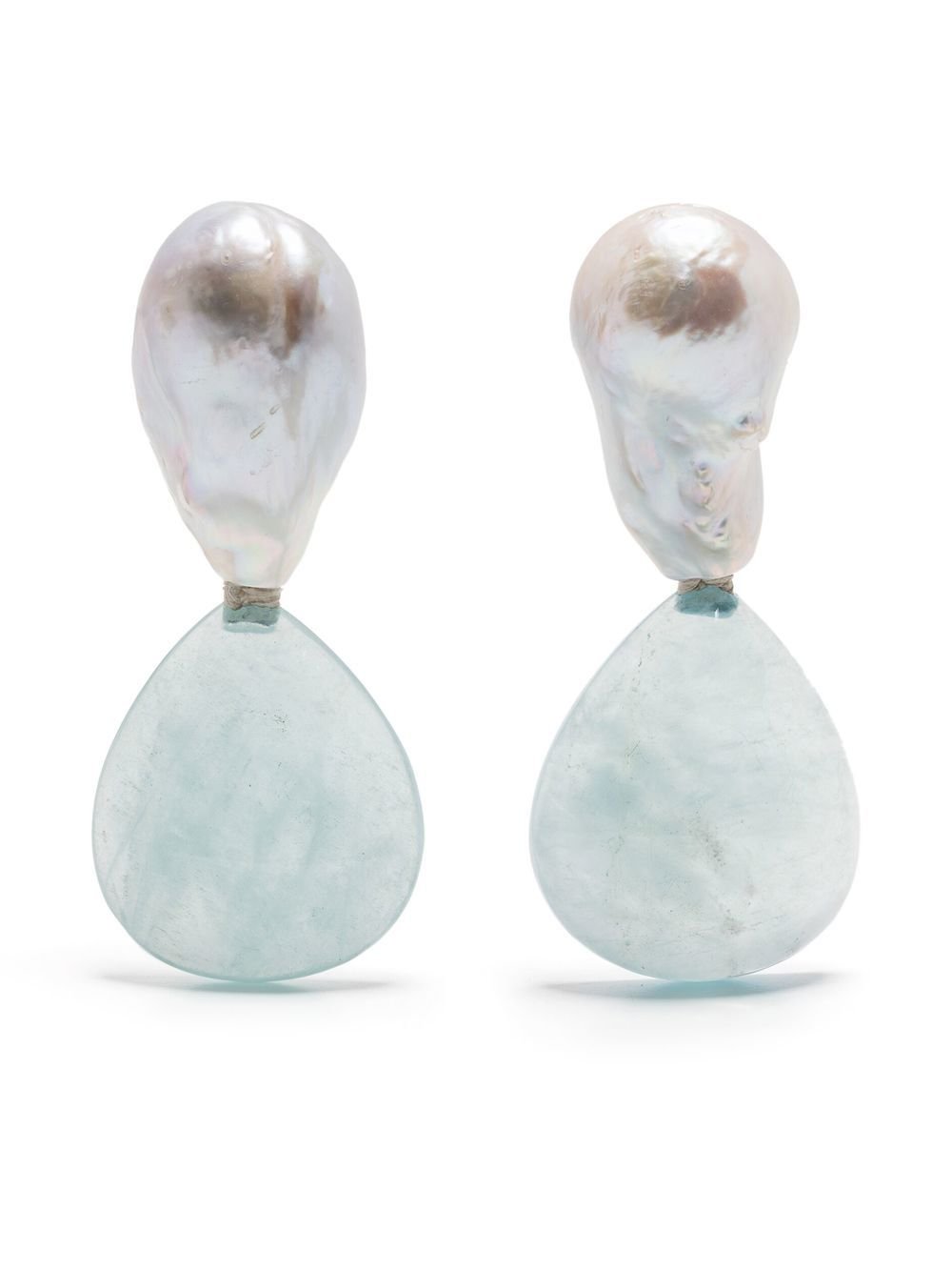 Monies two-tone pearl earrings