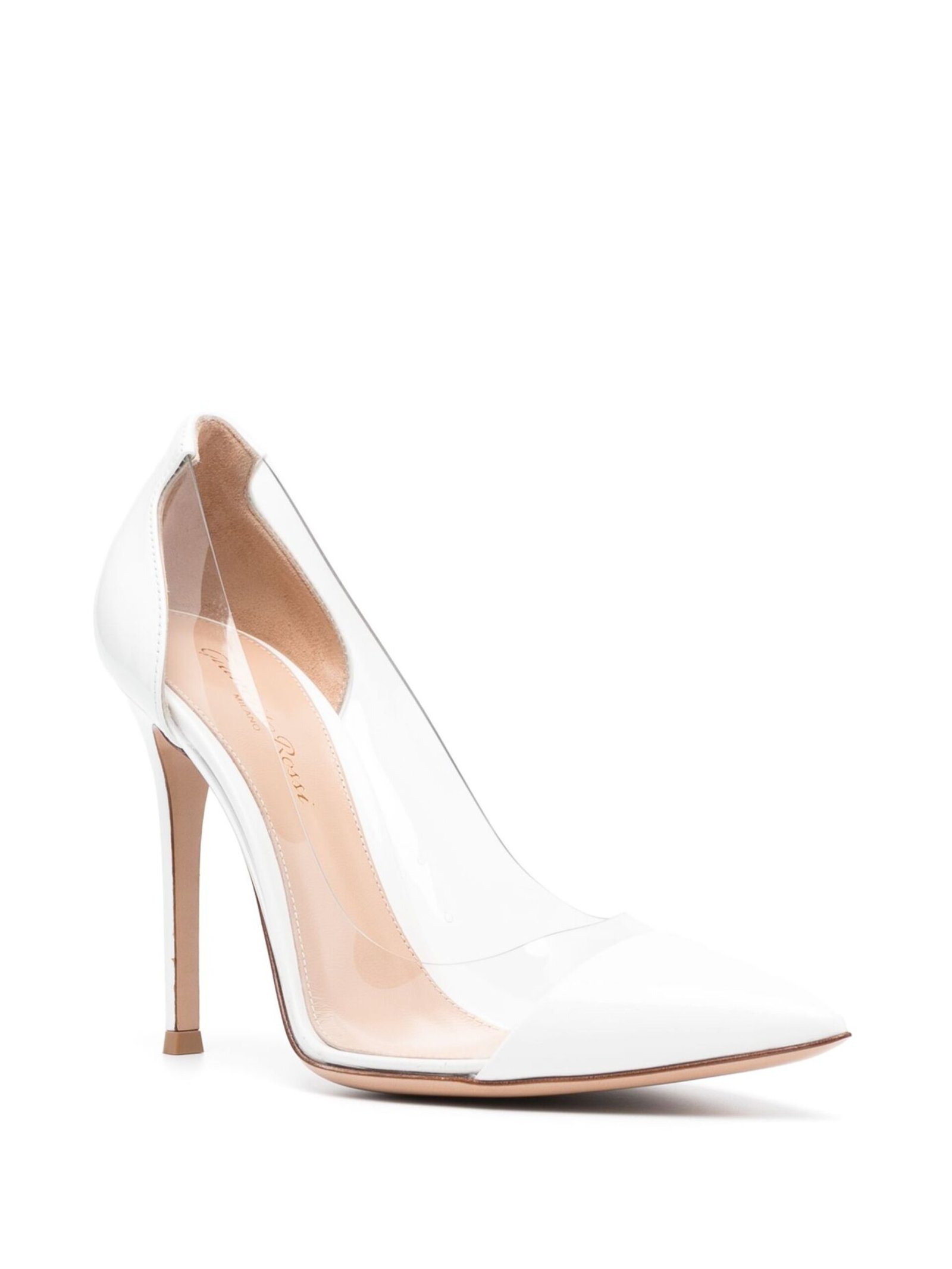 Gianvito Rossi Plexi 105mm patent leather pumps