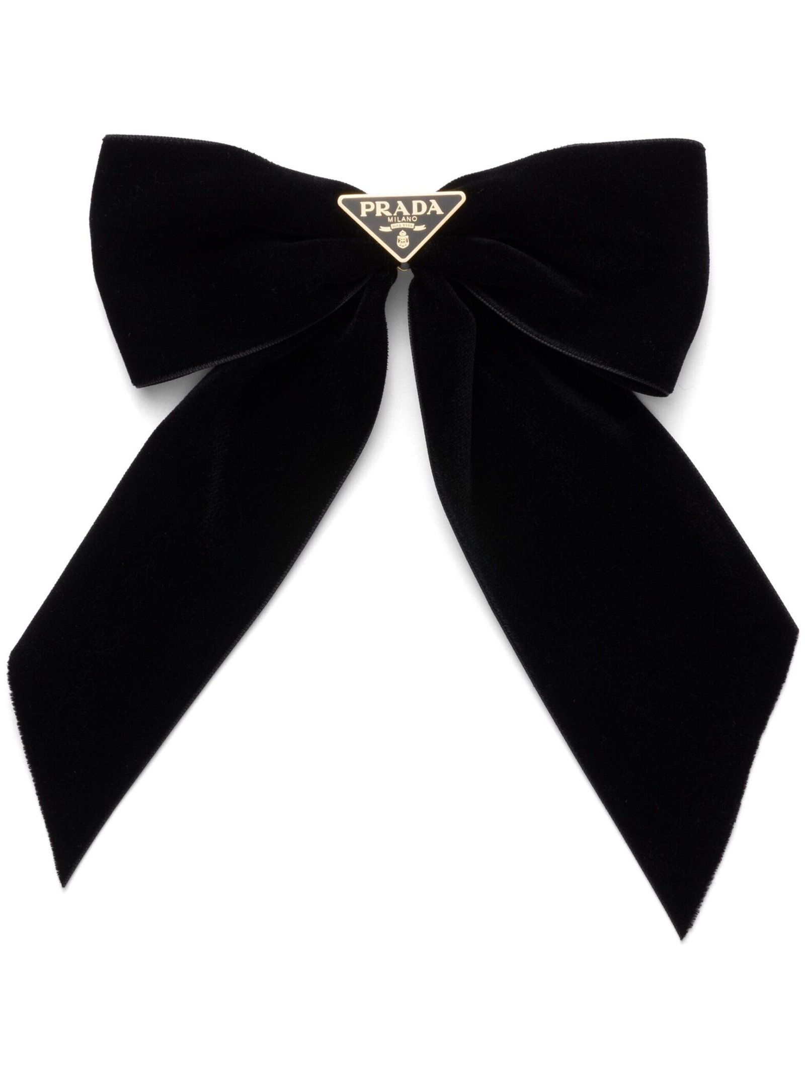 Prada velvet bow hair clip