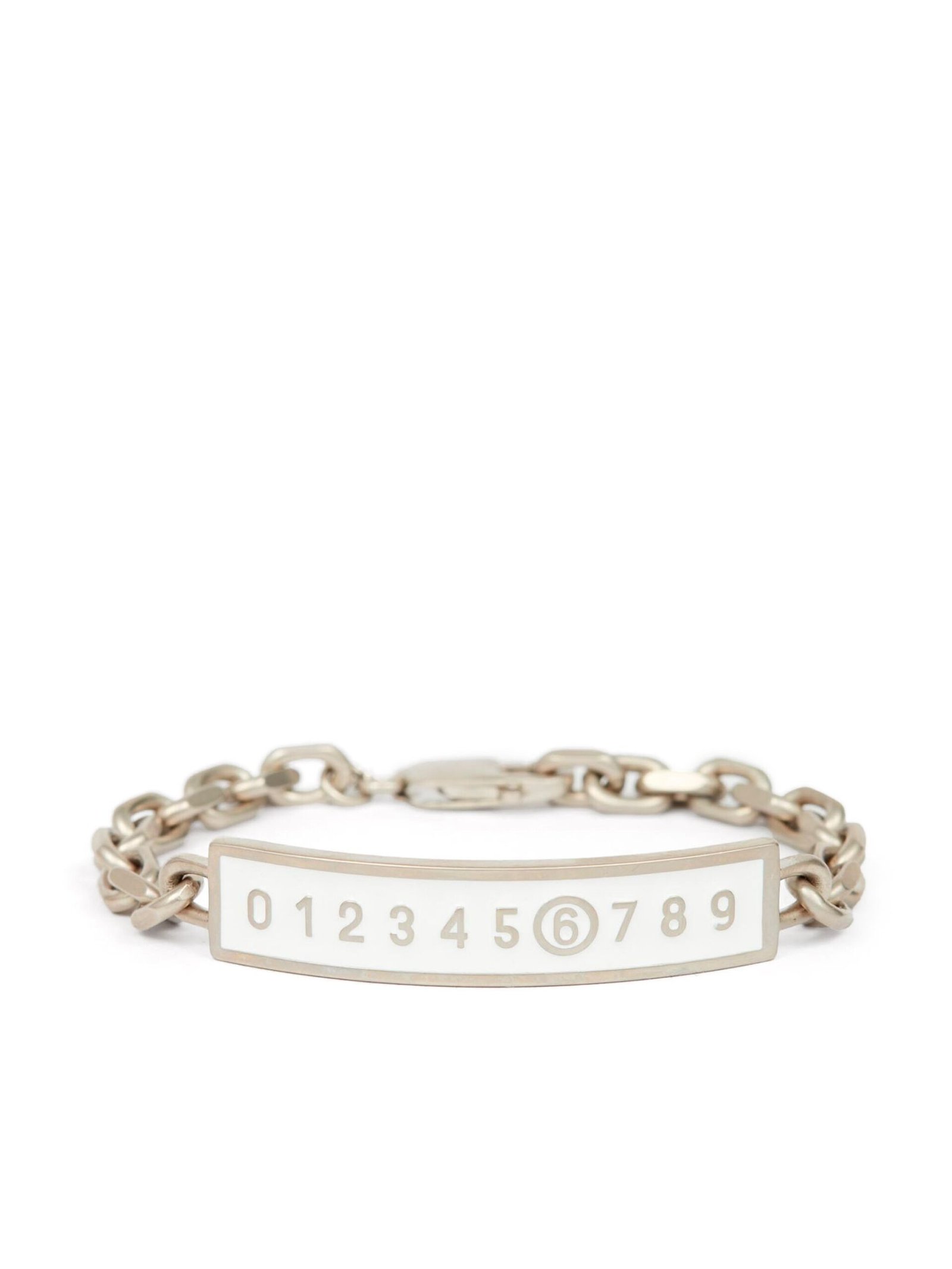 MM6 Maison Margiela enamel-logo bracelet